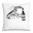 Beer Drinking Lobster Funny Craft Beer Gift Pillow