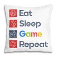 Eat Sleep Game Repeat Pillow
