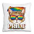 Lgbt Cat Gay Pride Lgbtq Rainbow Flag Sunglasses Pillow