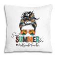 Sweet Summer Time 2Nd Grade Teacher Messy Bun Beach Vibes Pillow