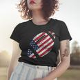 American Football 4Th July American Flag Patriotic Gift Women T-shirt Gifts for Her