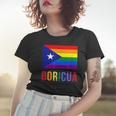 Puerto Rico Boricua Gay Pride Lgbt Rainbow Wepa Women T-shirt Gifts for Her
