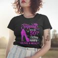 Stepping Into My 50Th Birthday With Gods Grace And Mercy Women T-shirt Gifts for Her