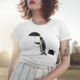 Funny Business Penguin Birds With Human Hands Women T-shirt Gifts for Her