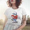 Funny Skater Cartoon Skateboarder Riding Skateboard Gift Women T-shirt Gifts for Her
