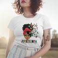 Junenth Is My Independence Day Black Queen And Butterfly Women T-shirt Gifts for Her