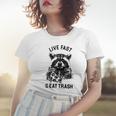 Live Fast Eat Trash Funny Raccoon Hiking Women T-shirt Gifts for Her