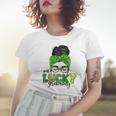 One Lucky Grammy Life Messy Bun St Patricks Day Irish Women T-shirt Gifts for Her