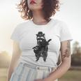 Raccoon Wielding Ukulele Women T-shirt Gifts for Her