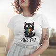 Rainbow Ally Cat Lgbt Gay Pride Flag Heart Men Women Kids Women T-shirt Gifts for Her