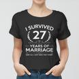 27Th Wedding Anniversary Gifts Couples Husband Wife 27 Years V2 Women T-shirt