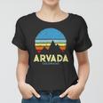 Arvada Colorado Mountains Vintage Retro Women T-shirt