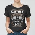 Caffrey Name Gift Caffrey Blood Runs Through My Veins Women T-shirt