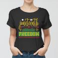 Celebrate Juneteenth Green Freedom African American Women T-shirt