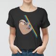 Cute Sloth Design - New Sloth Climbing A Rainbow Women T-shirt