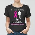 Every Disability Is Visible Eosinophilic Disease Awareness Pink Ribbon Eosinophilic Disease Eosinophilic Disease Awareness Women T-shirt