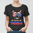 French Bulldog Frenchie Merica Wear Sunglasses 4Th Of July Women T-shirt