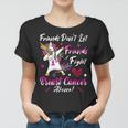 Friends Dont Let Friends Fight Breast Cancer Alone Pink Ribbon Unicorn Breast Cancer Support Breast Cancer Awareness Women T-shirt