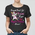 Friends Dont Let Friends Fight Pagets Disease Alone Unicorn Pink Ribbon Pagets Disease Pagets Disease Awareness Women T-shirt