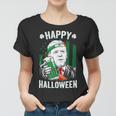 Funny Leprechaun Biden Happy Halloween For St Patricks Day Women T-shirt