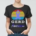 Gerd Awareness Vintage Periwinkle Blue Ribbon Gastroesophageal Reflux Disease Gerd Awareness Women T-shirt