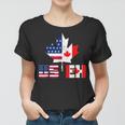 Happy Canada Day Usa Pride Us Flag Day Useh Canadian Women T-shirt