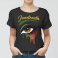 Happy Juneteenth 1865 Bright Eyes Melanin Retro Black Pride Women T-shirt