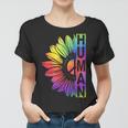 Human Sunflower Lgbt Tie Dye Flag Gay Pride Proud Lgbtq Women T-shirt