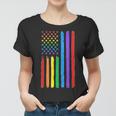 Lgbtq American Flag Pride Rainbow Gay Lesbian Bi Transgender Women T-shirt