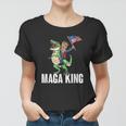 Maga King Trump Riding Dinosaur Women T-shirt