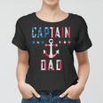 Mens Patriotic Captain Dad American Flag Boat Owner 4Th Of July Women T-shirt