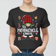 Motorcycle Gnome Buffalo Plaid Red 460 Shirt Women T-shirt