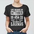 October 1933 Birthday Life Begins In October 1933 Women T-shirt