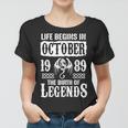 October 1989 Birthday Life Begins In October 1989 Women T-shirt