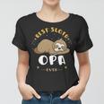 Opa Grandpa Gift Best Sloth Opa Ever Women T-shirt