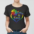 Rainbow Sunflower Love Is Love Lgbt Gay Lesbian Pride V2 Women T-shirt