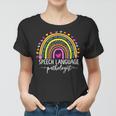 Speech Language Pathologist Rainbow Speech Therapy Gift Slp V2 Women T-shirt