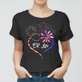 Stethoscope Sunflower Patriotic Er Life Nurse 4Th Of July Women T-shirt