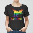 T Rex Dinosaur Lgbt Gay Pride Flag Allysaurus Ally Women T-shirt