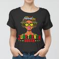 Womens Juneteenth Women Natural Afro Queen Women T-shirt