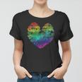 Womens Rainbow Cloudy Heart Lgbt Gay & Lesbian Pride Gift Women T-shirt