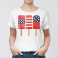 4Th Of July Popsicles Usa Flag Independence Day Patriotic Women T-shirt