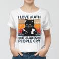 Black Cat I Love Math It Makes People Cry Women T-shirt