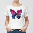 Butterfly With Colors Of The Bisexual Pride Flag Women T-shirt