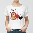 Cartoon Animal Happy Loving Teddy Bear Women T-shirt