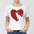 Cat Heart Shirt Cat Lovers Valentine Day Gifts For Couple Women T-shirt