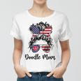 Doodle Mom Happy 4Th Of July American Flag Day Women T-shirt