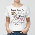 Friends Dont Let Friends Fight Brain Cancer Alone Unicorn Grey Ribbon Brain Cancer Brain Cancer Awareness Women T-shirt