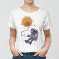 Funny Astronaut Monkey Blowing Sun V2 Women T-shirt