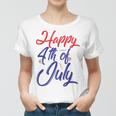 Happy 4Th Of July Dark Red Blue Text Women T-shirt